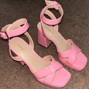 Pink indigo Size 7 heels